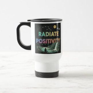 Mug De Voyage "Radiate Positivity" Boug de café de voyage.