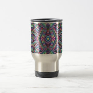 Mug De Voyage Rainbow Reiki Chakras Psychedelic Kaleidoscope Art