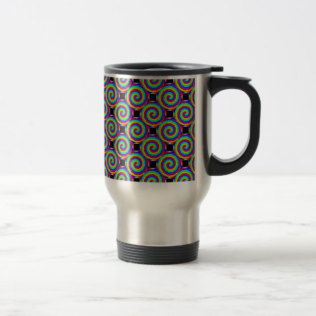 Mug De Voyage Rainbow Spiral par Kenneth Yoncich (Droit)