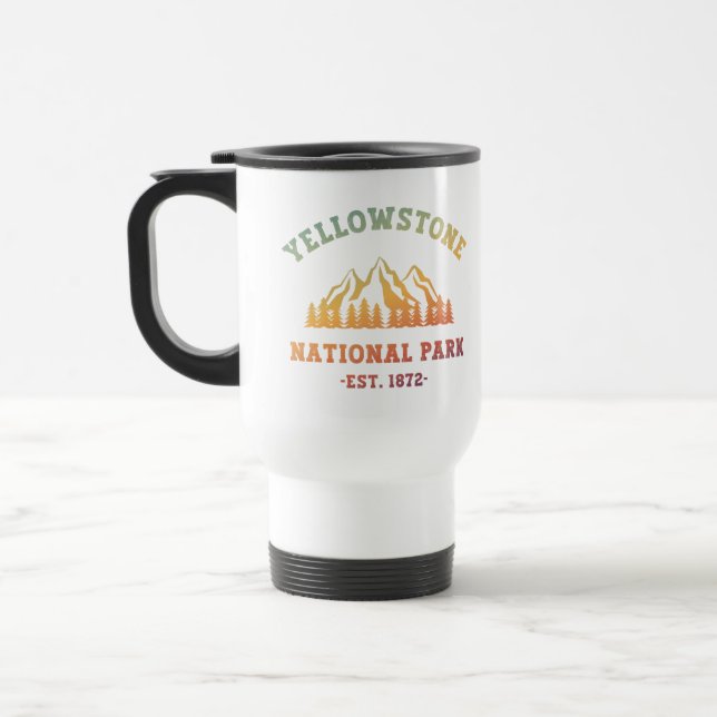 Mug De Voyage Randonnée du parc national Gradient Yellowstone (Gauche)