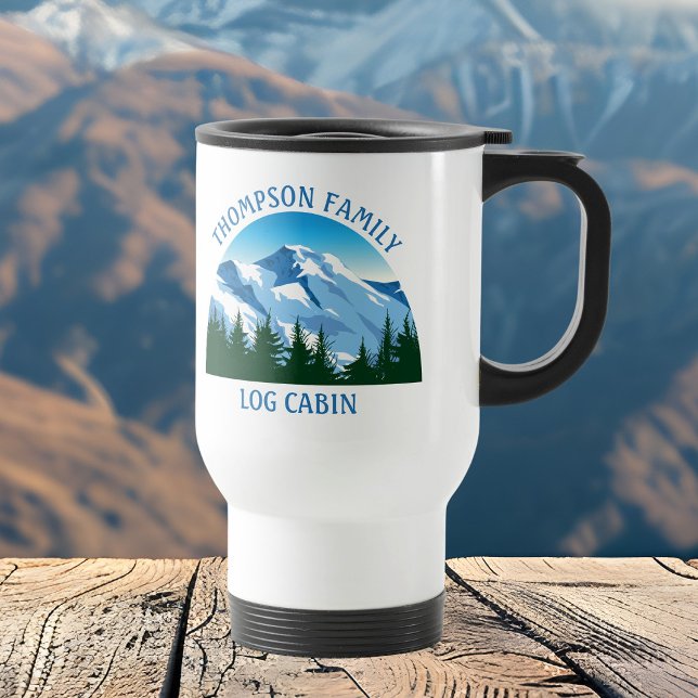 Mug De Voyage Randonnée personnalisée Blue Colorado Mountain Lod (Créateur téléchargé)