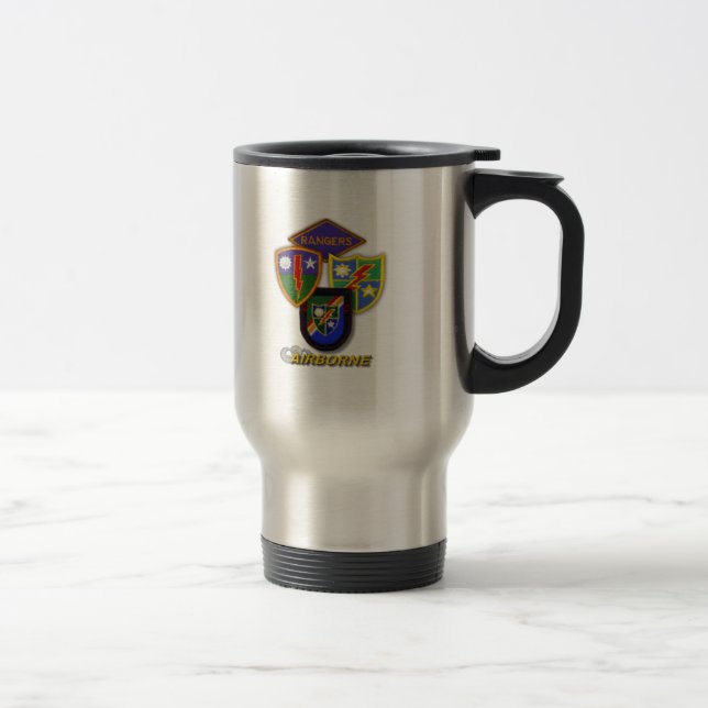 Mug De Voyage rangers de l'armée de terre 75e vétérinaires sur i (Droit)