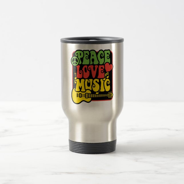 Mug De Voyage Rasta Peace Love Music (Centre)