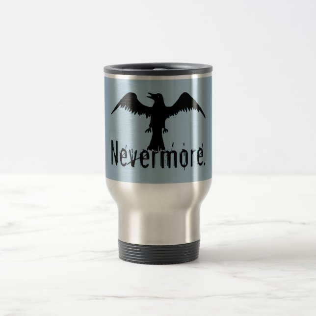 Mug De Voyage Raven tribal bleu plus jamais (Centre)