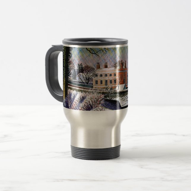 Mug De Voyage Ravilious - Presbytère en hiver,  (Devant gauche)