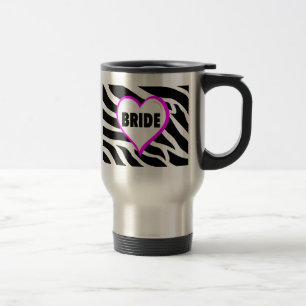 Mug De Voyage Rayures de zèbre de jeune mariée