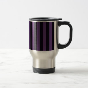 Mug De Voyage Rayures Graphiques Mauve Violet