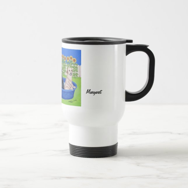 Mug De Voyage Réception au bord de la piscine drôle (Droite)
