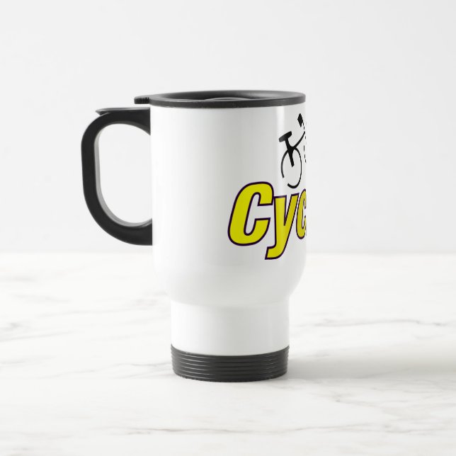 Mug De Voyage Recyclage avec la bicyclette (Gauche)
