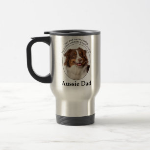 Mug De Voyage Red Australian Shepherd Papa