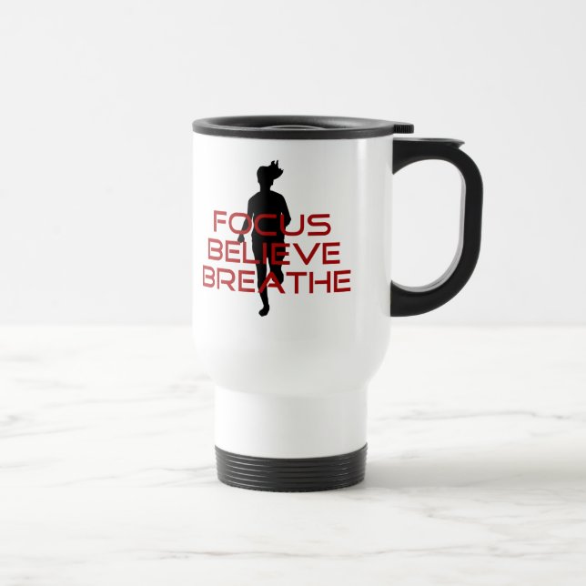 Mug De Voyage Red Focus Croire Respire (Droite)