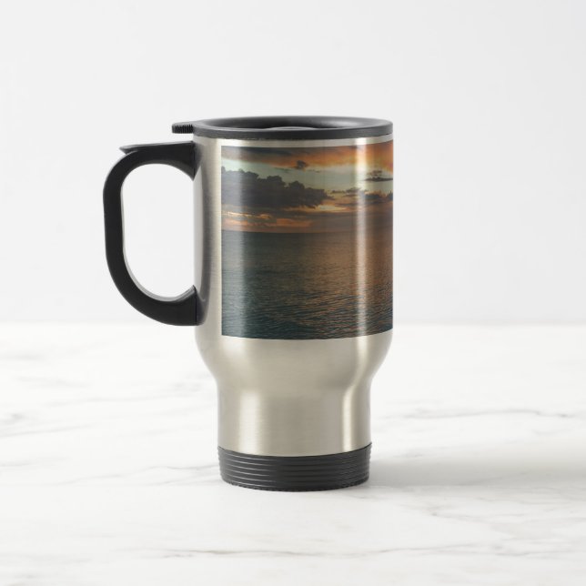 Mug De Voyage Reflets du coucher de soleil sur l'eau (Gauche)
