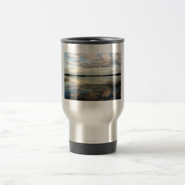 Mug De Voyage Réflexion du lac Finlande (Centre)