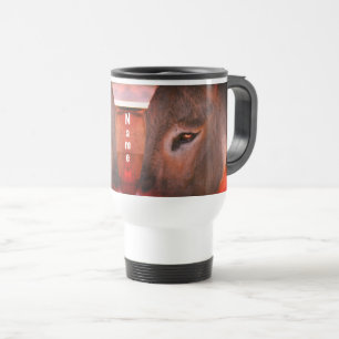 Mug De Voyage Réflexions de l'âne Animal Personnalisé