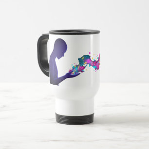 Mug De Voyage Réflexions profondes avec main se dissolvant en ét