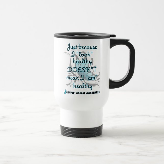 Mug De Voyage "Regarde" sain/papillon...graves' (Droite)