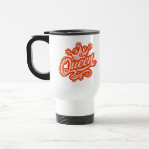 Mug De Voyage Reine avec couronne, Conception de typographie