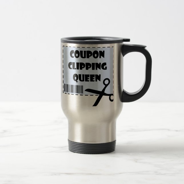 Mug De Voyage Reine mignonne de découpage de bons de réduction (Droit)
