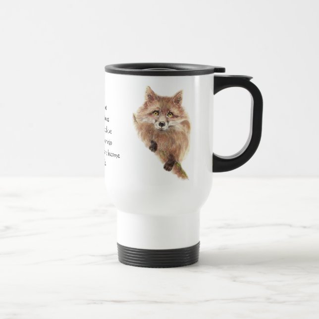 Mug De Voyage Renard, Totem animal, Guide de l'esprit, Symbole (Droite)