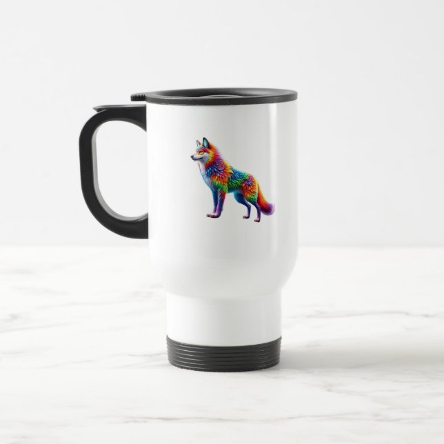 Mug De Voyage Renard Whimsical de teintes Radiantes (Gauche)