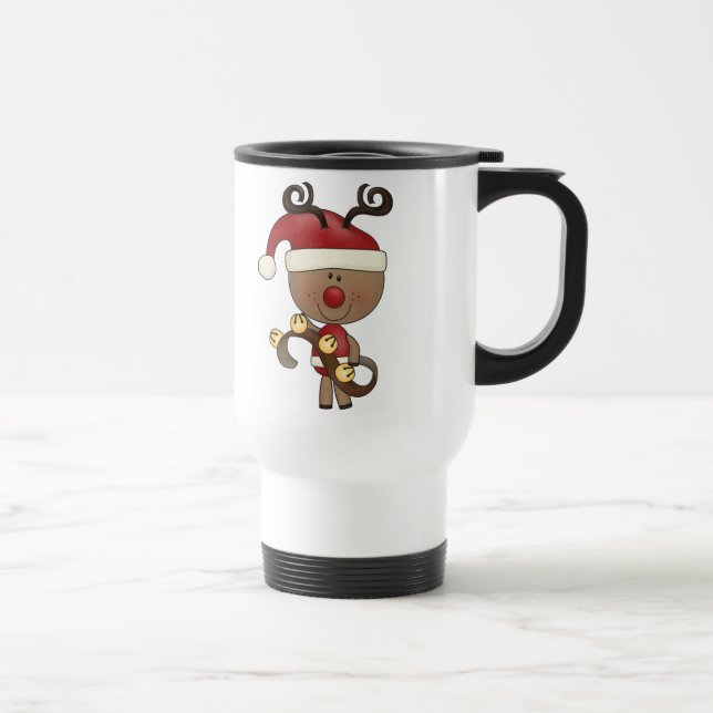 Mug De Voyage Renne de Rudy avec Bells (Droite)