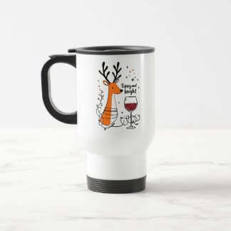 Mug De Voyage Renne ivre et lumineux