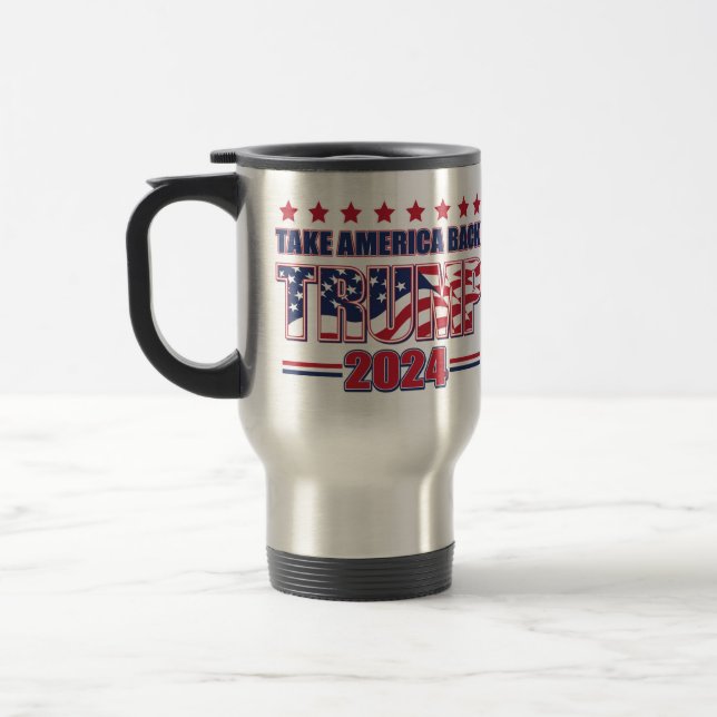 Mug De Voyage Reprenez l'Amérique Trump 2024 (Gauche)