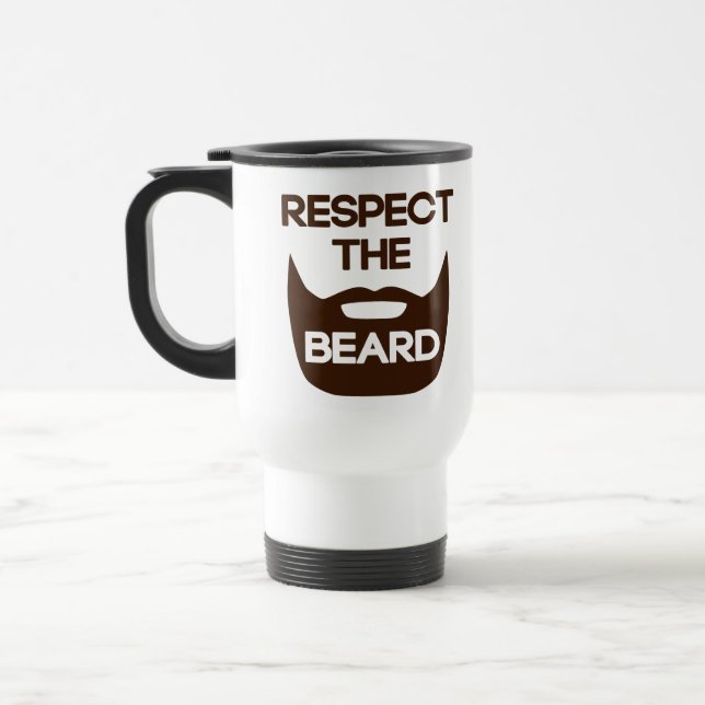 Mug De Voyage Respectez la barbe (Gauche)