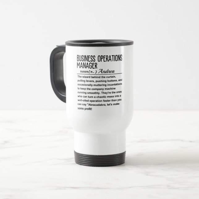 Mug De Voyage Responsable des opérations (Devant gauche)