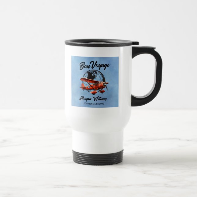 Mug De Voyage Retraite Bon Voyage Voyage Globe Plane (Droite)