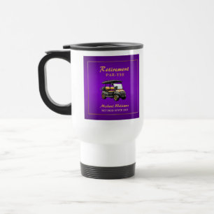 Mug De Voyage Retraite Elégant thème de golf Panier Purple Gold