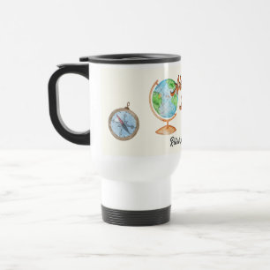 Mug De Voyage Retraite Travel Adventure Await Globe