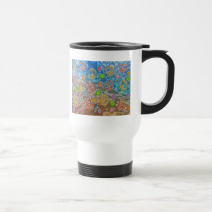 Mug De Voyage Retro 60s paisible Vêtements de vie océanique Cade
