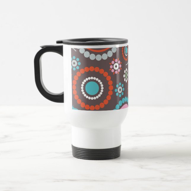 Mug De Voyage Rétro bagout de fleurs géniales (Gauche)