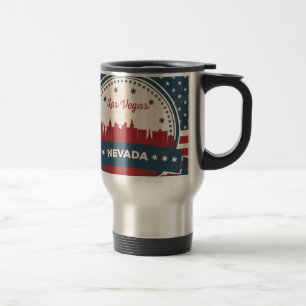 Mug De Voyage Retro Las Vegas Skyline