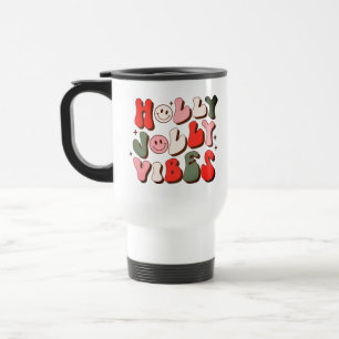 Mug De Voyage Retro Noël Holly Jolly Vibes Vacances tendance