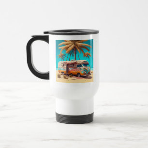 Mug De Voyage Rétro RV et palmiers