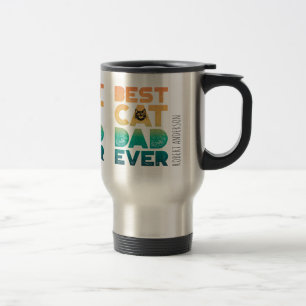 Mug De Voyage Retro Vintage Sunset Fête des pères Meilleur Chat 