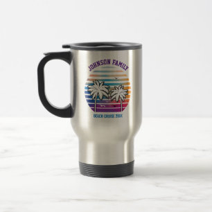 Mug De Voyage Réunion de famille sur la plage Croisière personna