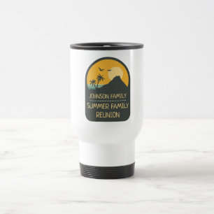 Mug De Voyage Réunion en famille Summer Sunset Beach Palmier