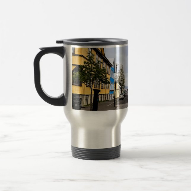 Mug De Voyage Reykjavik Islande Capital Street Photo (Gauche)