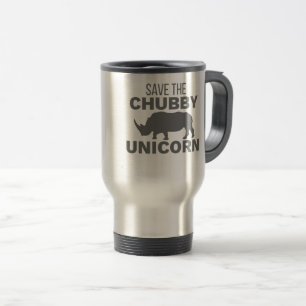Mug De Voyage Rhinoceros Sauvez Le Louveur Du Rhin Du Chubby Uni