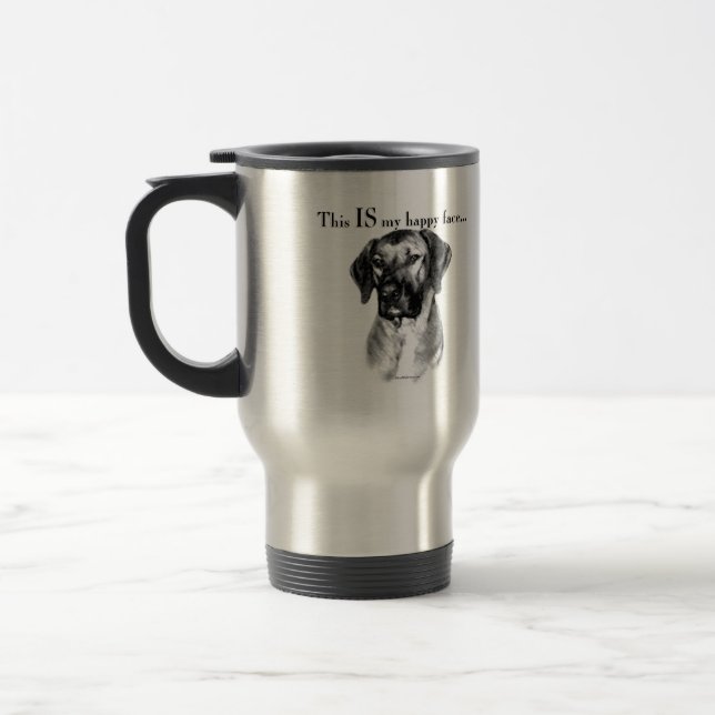 Mug De Voyage Rhodesian Ridgeback Happy Face (Gauche)
