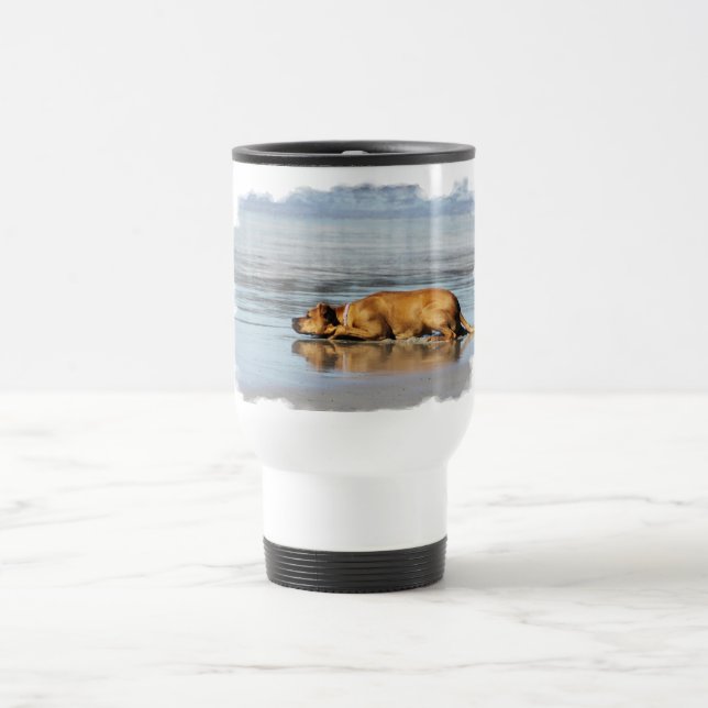 Mug De Voyage Rhodesian Ridgeback - l'eau est-elle froide ? (Centre)