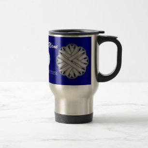 Mug De Voyage Ribbon Gris/Fleur Gris Tmpl par Kenneth Yoncich