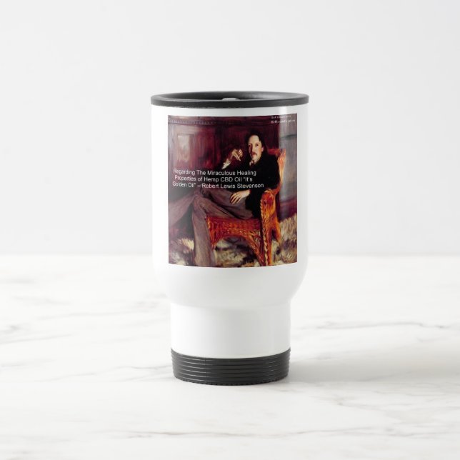 Mug De Voyage Robert Louis Stevenson & Citation CBD est de l'hui (Centre)
