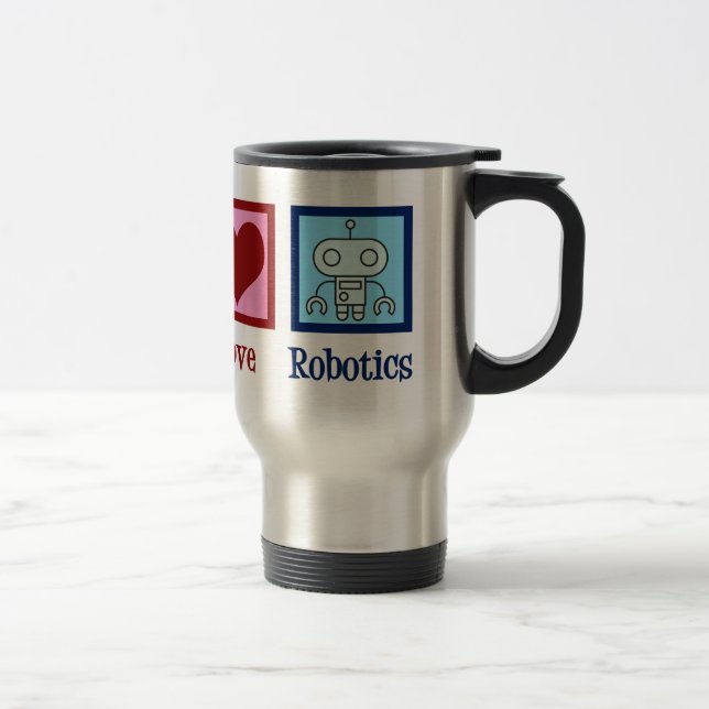 Mug De Voyage Robotique de l'amour de la paix (Droit)