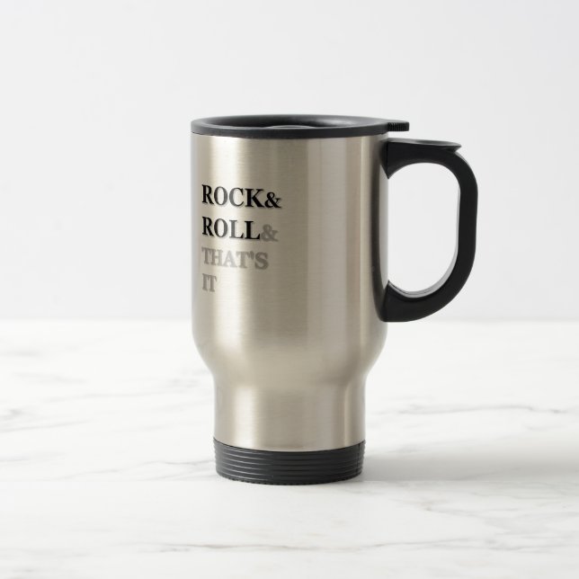 Mug De Voyage Rock and Roll Et c'est tout (Droit)