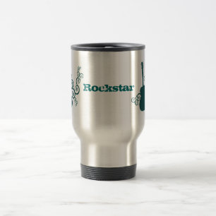 Mug De Voyage Rockstar Guitar Mug, Turquoise foncé