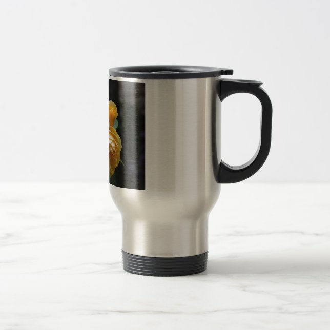 Mug De Voyage Rose anglais jaune (Droit)
